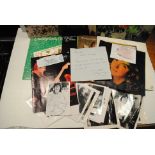 David Cassidy Collection, a hand written letter to fan Sheila signed by David, seven UK albums,