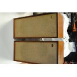 Speakers, a pair of Wharfdale speakers 9.5" X 22" quality wooden cabinets untested