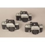 Nikon F Photomic Camera Bodies, 3 specimens of the Photomic Tn camera (3)