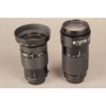 A Nikon AF 35-70 f2.8 Lens, with HB-1 Hood and an F4 70-210 AF Nikkor Macro zoom (2)