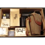 Empty Nikon Boxes, a quantity of empty Nikon boxes with a quantity of pouches and cases including