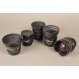 Nikon AF Wide Angle Lenses, a 20mm F2.8 Nikkor, a 24mm F2.8 Nikkor, a 28mm F2.8 Nikkor D, a 50mm