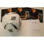 Rod Stewart, a signed size five football plus three tour programmes 2011 and Rod Stewart private