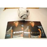 Rod Stewart, a signed size five football plus two tour programmes 2011, good condition