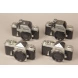 Nikon F Camera Bodies, 2 Photomic, 2 eye level versions, all chrome with 'Nippon Kogaku' (4)