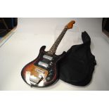 Guitar, electric Satellite Strat Japanese 1970s with soft case untested