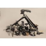 Tripod Heads, a number of heads including Gitzo, Leica and Manfrotto table tripods, a Gitzo monopod,