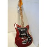 Guitar, Teisco Top Twenty electric vintage guitar with some scuffs and scratches with Wings soft