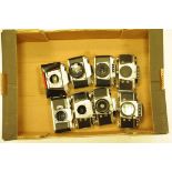 A collection of 35mm cameras, to include Exakta, Exa, Edixa etc