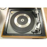Garrard Deck, teak base with perspex cover boxed missing needle cartridge untested