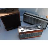 Amp/speaker/radio, Roberts transistor R 800, Realistic speaker MC 500 and an ITT KB untested