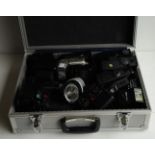 A collection of flash units, to include Rollei Strobomatic, Olympus, Pentax etc, in aluminium