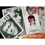 David Bowie, approx twenty UK tribute newspapers and supplement including The Times, The Guardian,