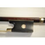 Violin bow, branded DODD and made in Saxony with wooden case