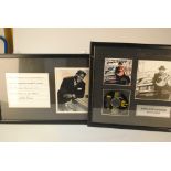 Fats Domino/John Lee Hooker, photograph and lyrics plus signature - Fats Domino 21" X 17" approx