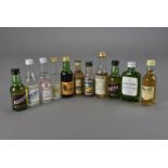 A collection of approx. 150 miniature spirits bottles, including a good selection of whiskies and
