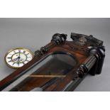 A late Victorian Vienna style wall clock, with Roman dial in walnut case 133 cm H