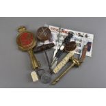 A collection of miscellaneous items, including sgian-dubh, a 19th Century Chinese needle case of
