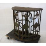 An early 1900's Ellisons & Co turnstile, the semi circular body with pierced column design from