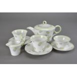 A Shelley Regent shape tête á tête tea set, in the grey and green polka dot pattern, comprising