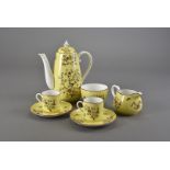 A Copeland Spode six setting coffee set, comprising six cups and saucers, a coffee pot, sugar bowl