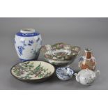 A small collection of Chinese porcelain, mainly 20th century, though with a cut down 19th century