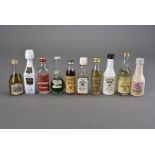 A collection of spirits miniatures, including whiskies, brandies and liqueurs (2 boxes)