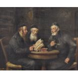 Follower of Carl Schleicher (1825-1903), mid to late 20th century oil on panel of a group of