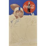 A Coca-Cola advertising board, taken from a 1956 sponsored Coyotes vs Indians American Football