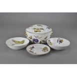 A Royal Worcester Evesham pattern part dinner service, including four dinner plates, five starter