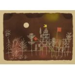 After Paul Klee Swiss -German 1879-1940, limited edition print, landscape with house at night,