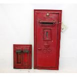 A George V cast iron wall mounted letter box front, by W. T. Allen & Co London with later collection