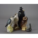 A collection of spirits related Doulton ware, including Sandeman Sherry figural decanter, Whyte &