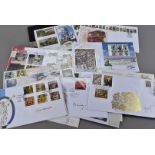 A collection of signed First Day Covers and others with stamps, including examples signed by Terry