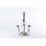 A late Victorian or Edwardian silver plated epergne