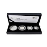A Royal Mail 2011 Silver Proof Britannia Collection four coin set, in black fitted box, with