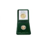 An Elizabeth II full proof sovereign, dated 1980, Unc, in green Royal Mint case and with leaflet (3)