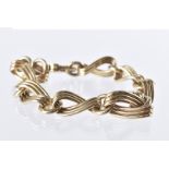 A modern 9ct gold bracelet, possibly from Deakin & Francis as stamped D&F, with triple twist