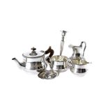 A collection of Victorian and later silver plated items, including a fine pair of fish servers in