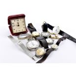 A collection of vintage and modern watches, including a Rotary and a Horsham, a gold ladies Tissot