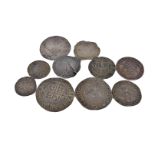 A group of ten interesting Tudor and other medieval coins, including an Elizabeth I 1562 milled