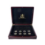 A collection of eight modern gold proof coins, titled the World's Finest Gold Miniatures Collection,