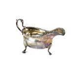 A George III period silver sauce boat by John Langlands I & John Robertson I, marked Newcastle, 3.