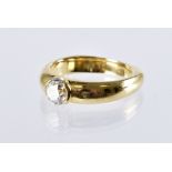 A fine modern 18ct gold and diamond solitaire engagement ring by Dyke Van den Burgh, the brilliant