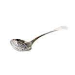 A William IV Scottish silver sifter or draining spoon by Patrick Robertson, Edinburgh 1833, Old