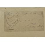 An interesting pre-stamp cover possibly relating to William Pitt the Younger, the envelope