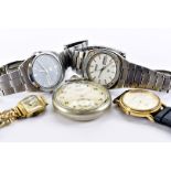 A group of five modern watches, including a Seiko 5 automatic, with instructions and guarantee, a