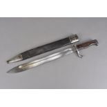 A WWII German Seitengeweher butcher M1898/05 sword bayonet, by F.Herder & Son, Solingen, marked '