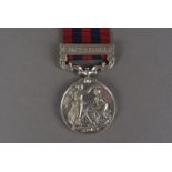An Indian General Service 1854-95 medal, with Burma 1885-7 clasp, awarded to 1075 DR G.C GREEN 2ND