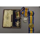 A WWI Royal Artillery duo, awarded to 905848 Dvr F.A. Lewis, together with a 1924 silver ROAB